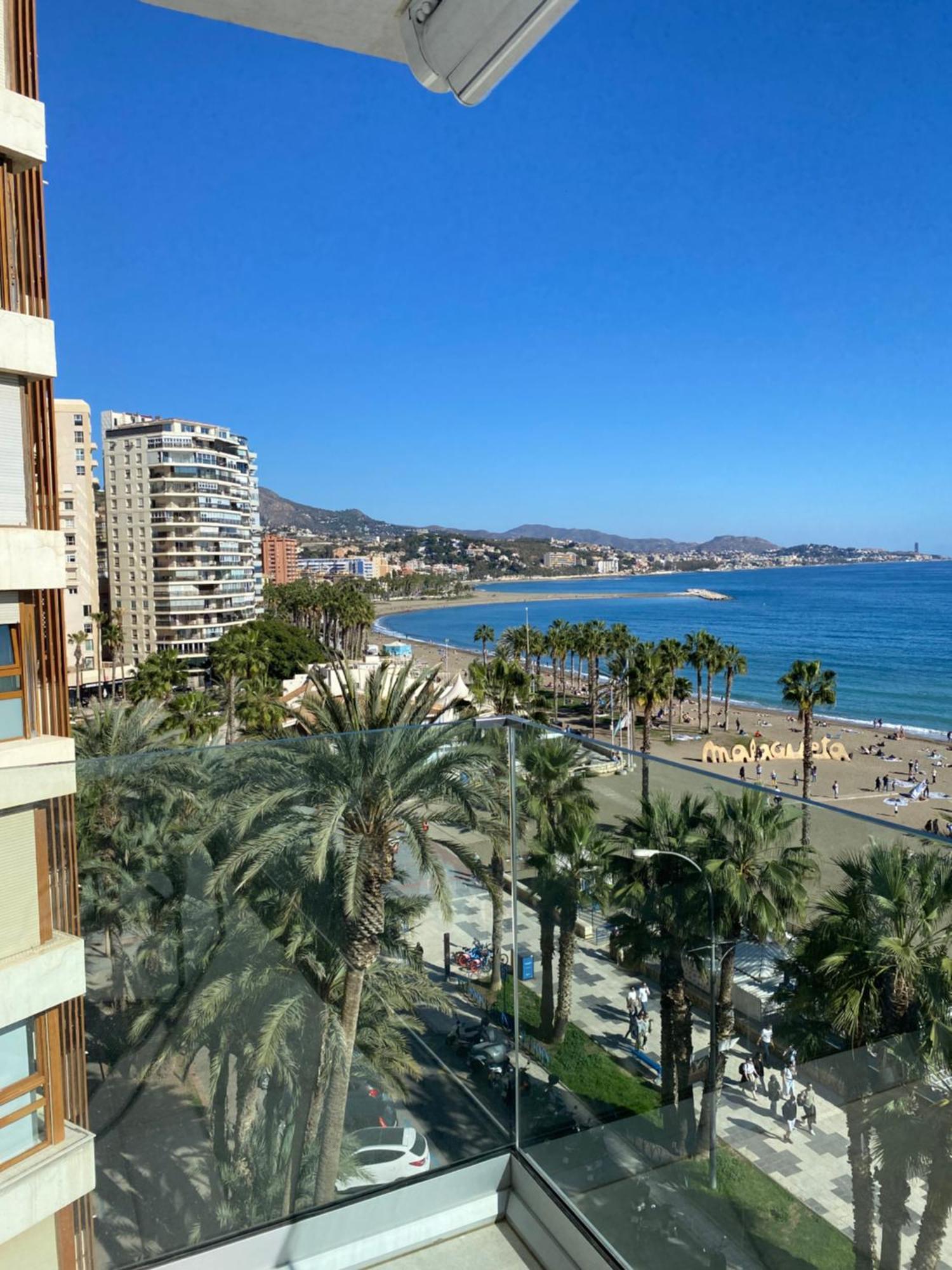 Apartamento Con Terraza Vista Al Mar Malagueta Málaga Exteriör bild
